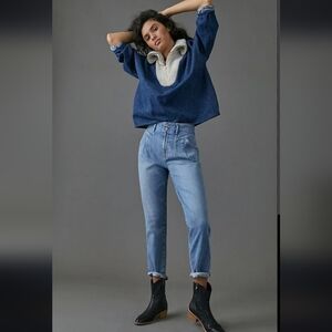 Paige Sarah straight pleated jeans